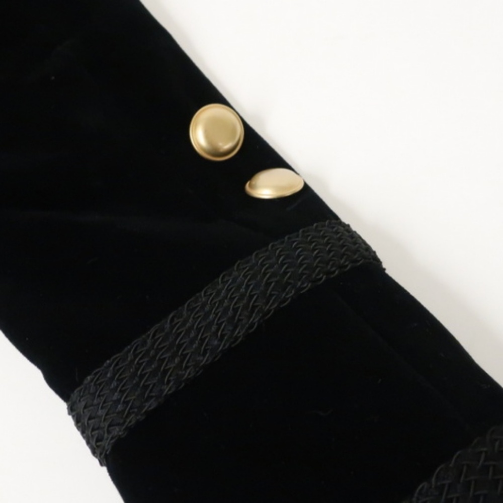 Saint Laurent Jacket Spencer Black Velvet Size 40 - Picture 8 of 8